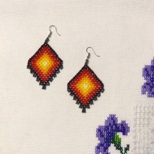 Huichol Art Earrings